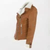 Women’s Tan Brown Sheepskin Shearling Leather