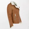 Women’s Tan Brown Sheepskin Leather Jacket