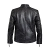 Attractive Men's Cafe Racer Black Biker Leather Jacket