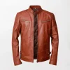 Cafe Racer Brown Style Biker Leather