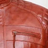 Classic Diamond Vintage Biker Leather Jacket