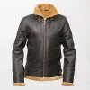 Men’s Shearling Flight Aviator Leather Jacket