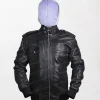 Men’s Distressed Bomber Hooded Jacket