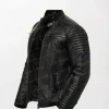 Men’s Vintage Retro Faux Spider Biker Leather