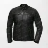 Men’s Vintage Retro Faux Spider Leather Jacket