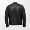 Men’s Vintage Retro Faux Spider Leather Jacket