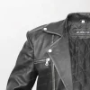 Men’s Asymmetrical Zipper Moto Biker Leather Jacket