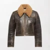Aviator Brown Leather Jacket
