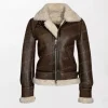 Aviator Brown Leather Jacket