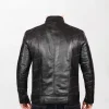 Classic Black Cafe Leather Jacket
