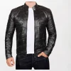 Men’s Classic Black Cafe Leather Jacket