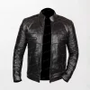 Men’s Black Cafe Leather Jacket