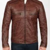 Mens Leather Biker Jacket