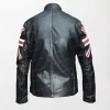 Cafe Racer UK Flag Motorcycle Leather Jacket
