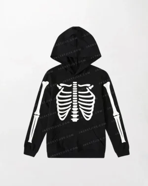 Skeleton Print Hoodies webp1