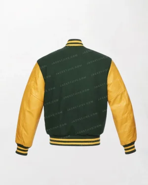 Forest Woolgold Leather Varsity Jackets