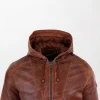 Men's Bomber Jacket Zipped Tailored Fit Casual Real Leather