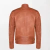 Mens Brown Leather Biker Jacket