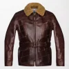 Men's Brown Leather Coat