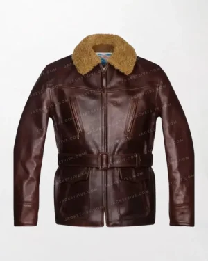 Men's Brown Leather Coat