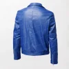 Mens Casual Stand Collar Slim Fit Faux Leather Jacket Bike