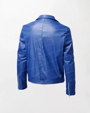 Mens Casual Stand Collar Slim Fit Faux Leather Jacket Bike