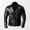Mens Quilted Moto Leather Jacket