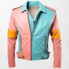 Rainbow Retro Moto Leather Jacket