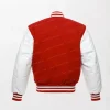 Red Wool And White Leather Varsity Jackets