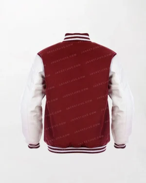 The classic American cardinal and white varsity jackets