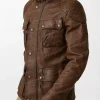 Tom-Style Brown Fashion Leather Coat
