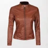 Womens Brown Leather Jacket