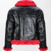 Red Aviator Shearling Jacket