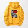 Yellow Love Hoodie back webp