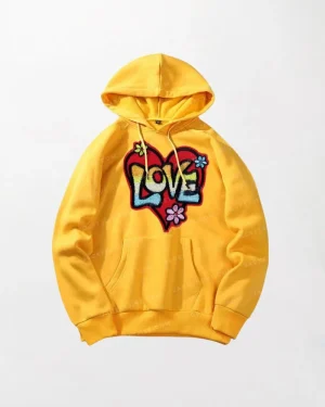 Yellow Love Hoodie front