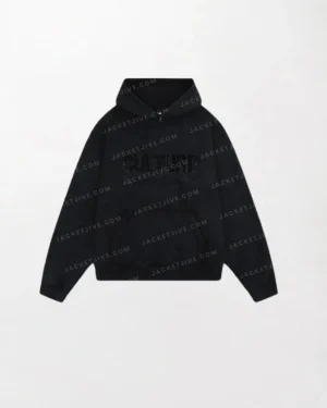 Black For The Culture Crystal Hoodie - 'Culture' Text in Black, Drawstring Hood, Kangaroo Pockets