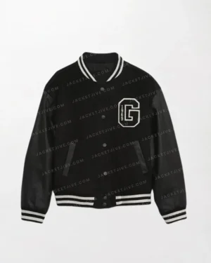 Gap Black Wool Varsity Jacket - Classic Style