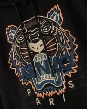 Kenzo Black Hoodie logo