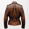 Men Military Style Vintage Leather Jacket