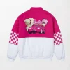 “Barbie Pink Biker Racer Jacket – Trendy and Edgy Fashion