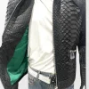 Natural Snakeskin Leather Bomber Moto Jacket way style