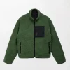 Sherpa Lined 8 Ball Green Jacket featuring a warm sherpa lining and iconic 8 Ball patch design