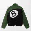 Sherpa Lined 8 Ball Green Jacket back