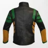 Tom Hiddleston Loki Costume Leather Jacket back