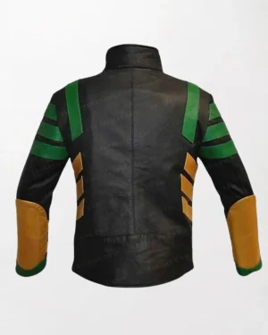 Tom Hiddleston Loki Costume Leather Jacket back