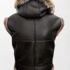 2X Aviator Flying Pilot Shearling Bomber Vest back