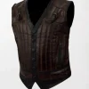 Dyson Thornwood Lost Girl Leather Brown Vest left look