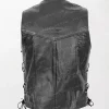 Jax Gilet Real Leather Vest Feature Jax Black back