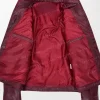Men's Rory Burgundy Leather Puffer Jacket open style