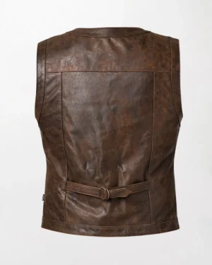 Vintage Commando Leather Vest Men